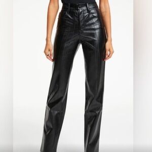 Good American textured Faux Leather Pants